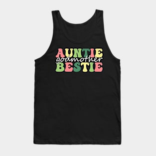 Auntie Godmother Bestie Funny Aunt God Mother Bestie Legend Tank Top